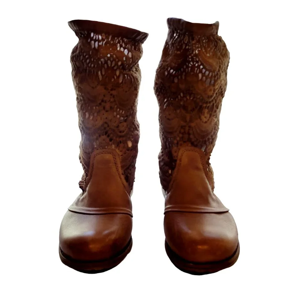 Free People Bunker Camel Slouchy Boots Size 36 - Picture 2 of 11